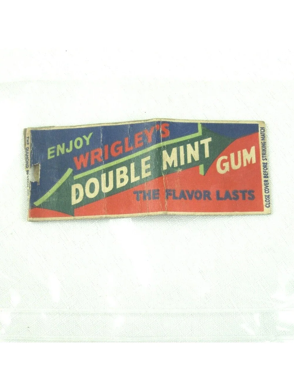3 Vintage Matchbook Covers Wrigley's Double Mint & Fan Tan Chewing Gum Dayton OH